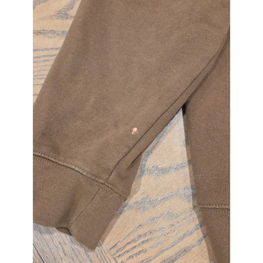 CAT Caterpillar Men's XL Heavyweight Fleece Pullover Hoodie Brown Workwear Logo - Picture 8 of 8